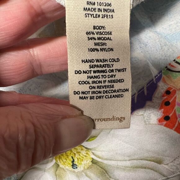 NWT Soft Surroundings Florent Tunic Aquatic Blue with Beaded Accents Sz XS 2-4 - Picture 7 of 7